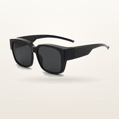 SunFit Ladies fit-over sunglasses, Black Classic, studio shot on an off-white background