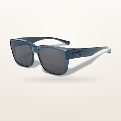 SunFit Men Classic fit-over sunglasses in dark blue, studio shot on an off-white background