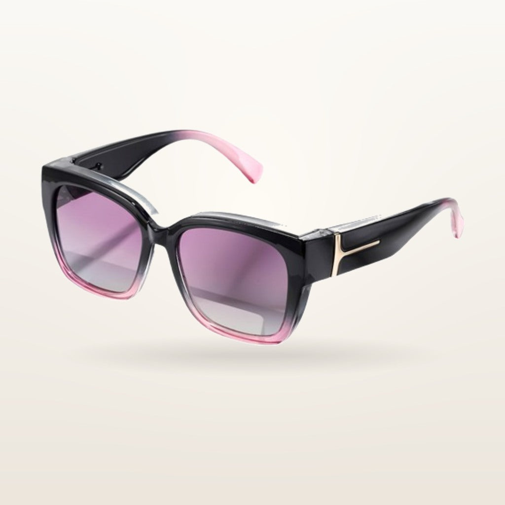SunFit Ladies fit-over sunglasses, Plum Cross, studio shot on an off-white background