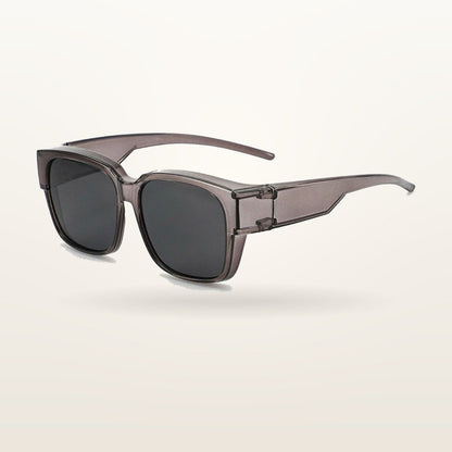 SunFit Ladies fit-over sunglasses, Transparent Classic, studio shot on an off-white background
